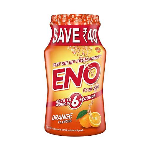ENO Orange glass bottle